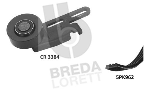 BREDA LORETT V formos rumbuotas diržas, komplektas KCA0011